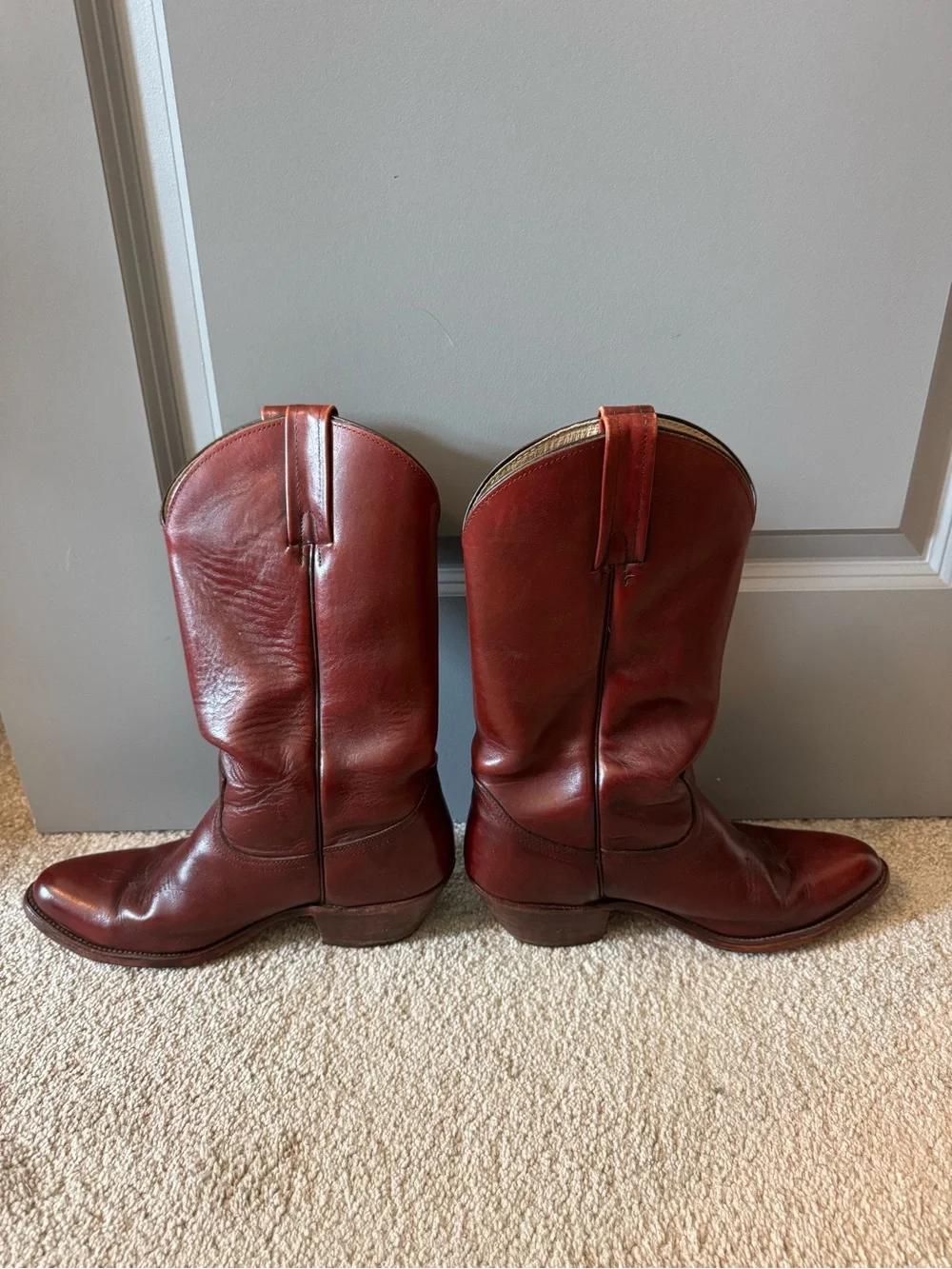Frye Men’s Burgundy Lace Up Western Boots
